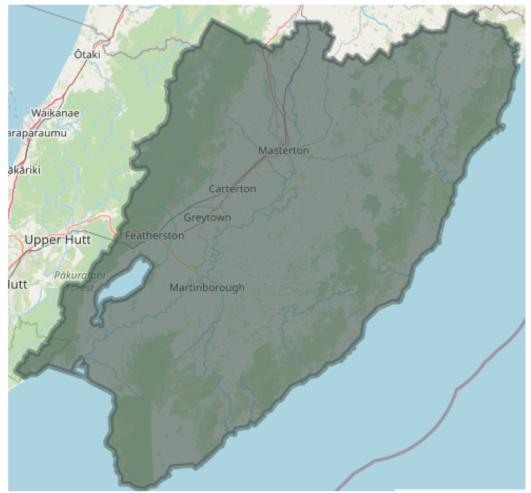 Map of Wairarapa area