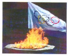 THE OLYMPIC FLAME SYMBOL